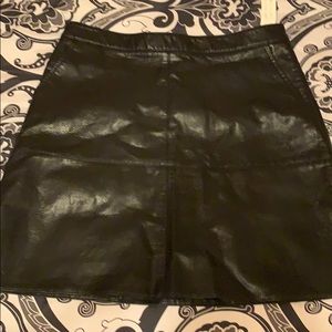 Faux Leather Skirt